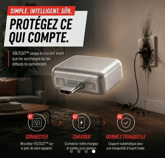 ⚡️Coupure Automatique instantanée, prévention incendie et surchauffe, compatible avec tous les Appareils USB-C.